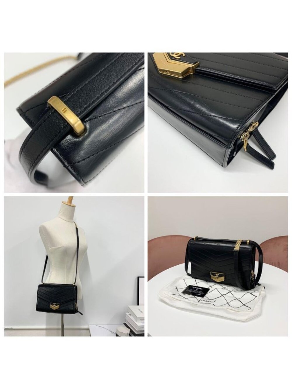 Chanel CC Logo Chez Blanc Medal Flap Stitch Shoulder Bag - Picture 10 of 10